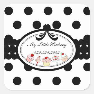 Sticker Carré My Little Bakery - Ruban