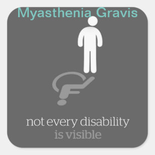 Sticker Carré Myasthénie gravis Sticker~