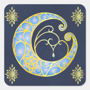 Sticker Carré Mystical Celtic Moon