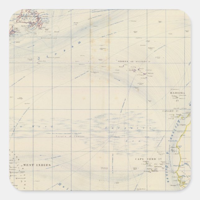 Sticker Carré N Océan Atlantique (Devant)