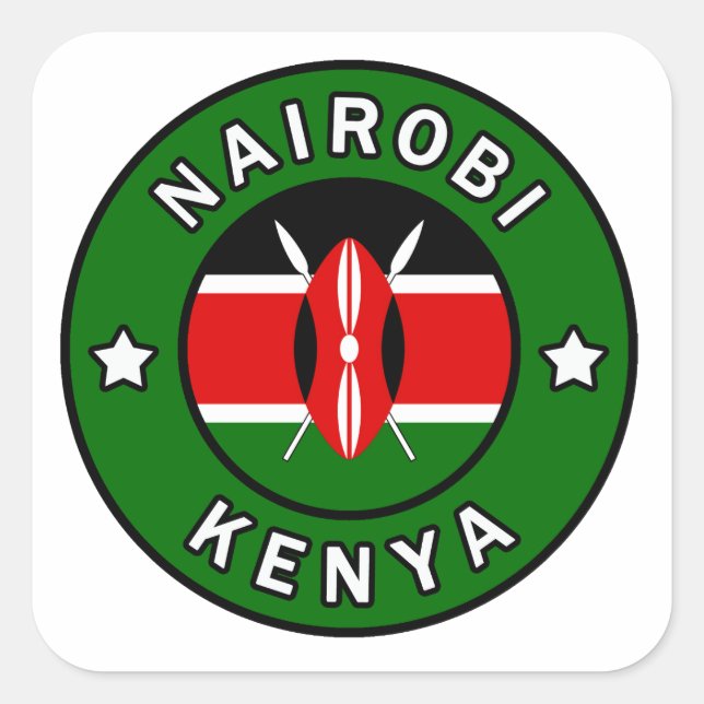Sticker Carré Nairobi Kenya (Devant)
