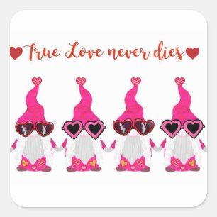 Sticker Carré Naissance de la Saint Valentin