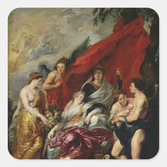 Sticker Carré Naissance de Louis XIII à Fontainebleau (Devant)