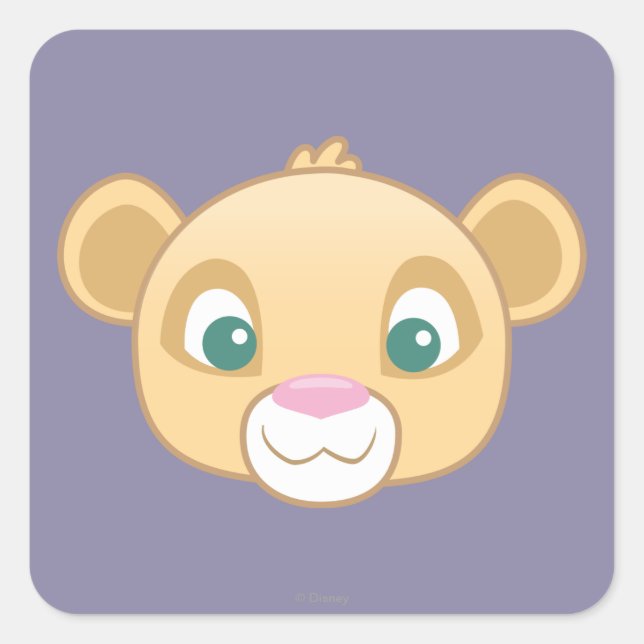 Sticker Carré Nala Emoji (Devant)