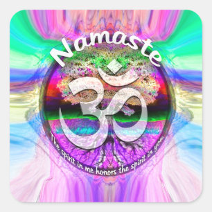 Sticker Carré Namaste