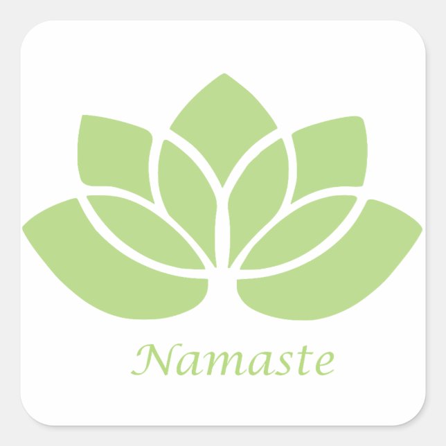 Sticker Carré Namaste Lotus (Devant)