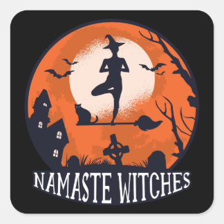 Sticker Carré Namaste Witches