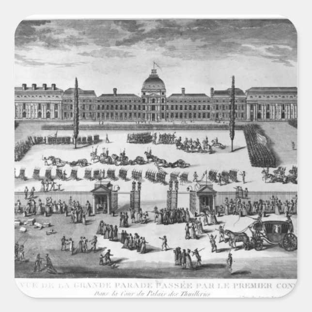 Sticker Carré Napoléon Bonaparte Premier Consul, Révision des tr (Devant)