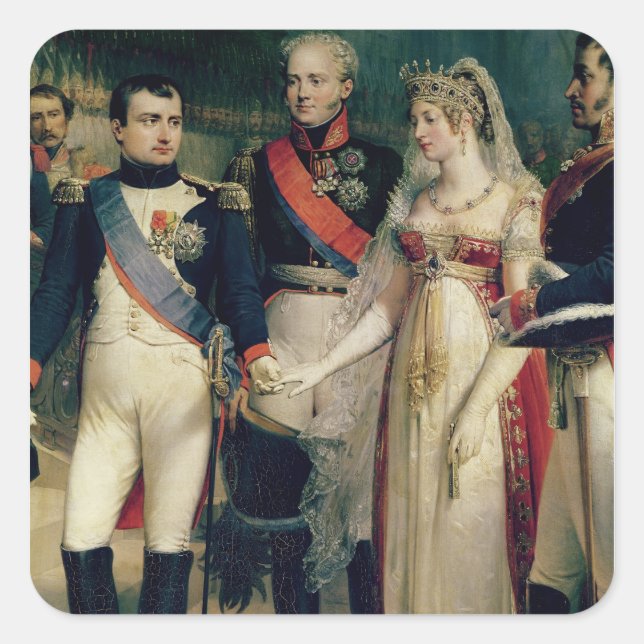 Sticker Carré Napoléon Bonaparte recevant la reine Louisa (Devant)
