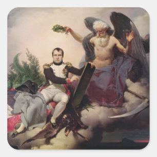 Sticker Carré Napoléon couronné par temps, avant 1833