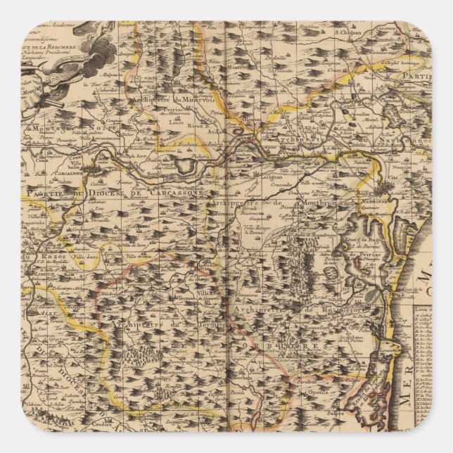 Sticker Carré Narbonne France (Devant)