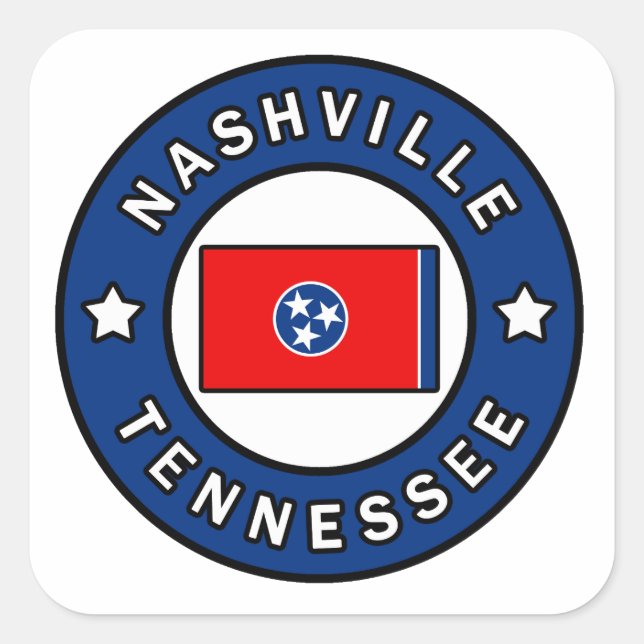 Sticker Carré Nashville Tennessee (Devant)