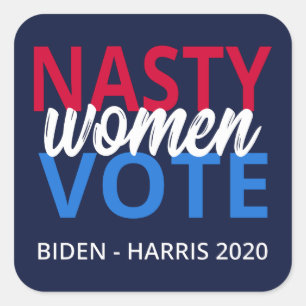 Sticker Carré Nasty Women Vote II