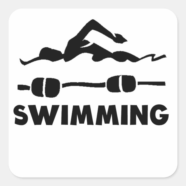 Sticker Carré Natation (Devant)