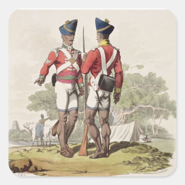 Sticker Carré Native Troops in the East India Company's Service  (Devant)