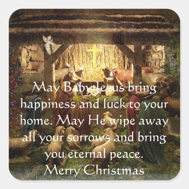 Sticker Carré Nativité (Devant)