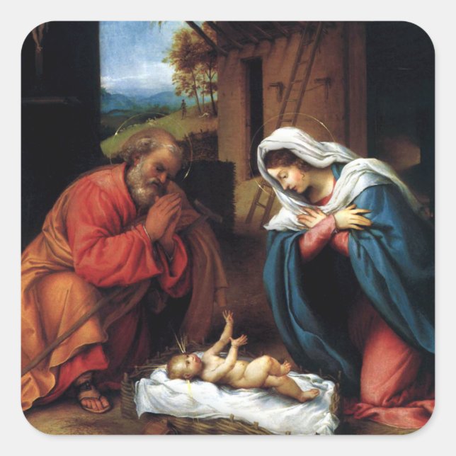 Sticker Carré Nativité (Devant)
