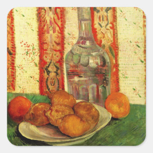 Sticker Carré Nature morte carafe et citrons par Vincent van Gog