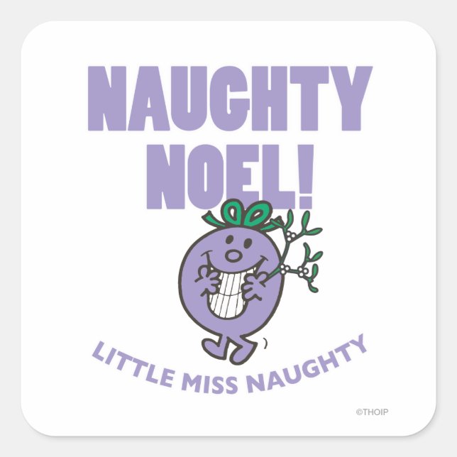 Sticker Carré Naughty Noel ! (Devant)