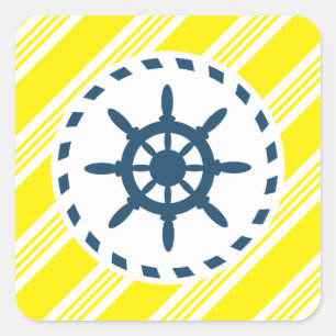 Sticker Carré Nautical design