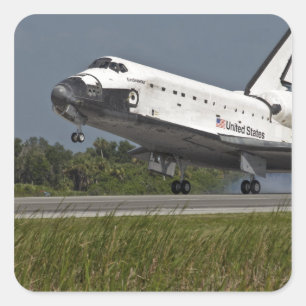 Sticker Carré Navette Endeavour atterrissage Kennedy Space Cente