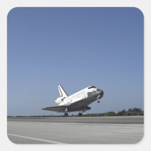 Sticker Carré Navette spatiale Atlantis approchant de la piste 3