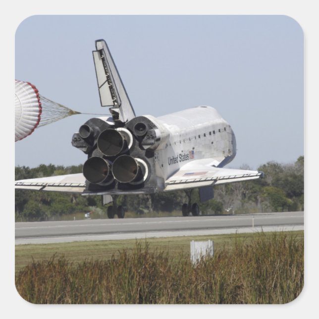 Sticker Carré navette spatiale Atlantis dévoile son traîneau 2 (Devant)
