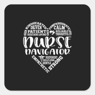 Sticker Carré Navigateur infirmier, appréciation des infirmières