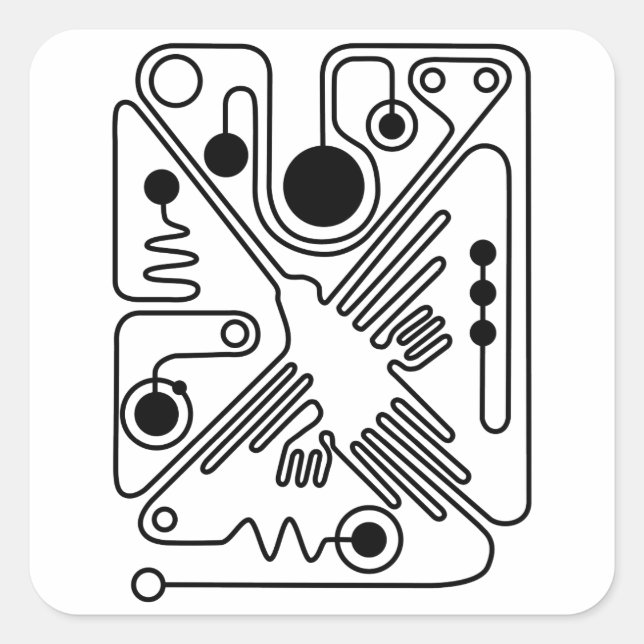 Sticker Carré Nazca Hummingbird (Devant)