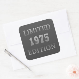 Sticker Carré Né en 1975 50e anniversaire édition limitée