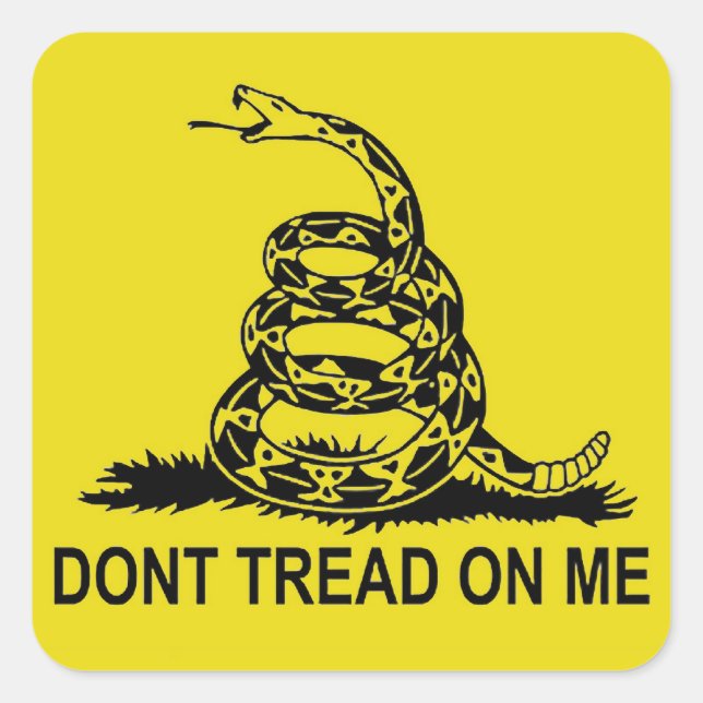 STICKER CARRÉ NE PAS ME CONDUIRE AU 2ÈME AMENDEMENT ÉTATS-UNIS (Devant)