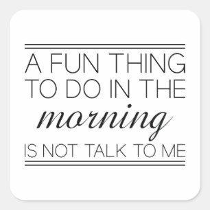 Sticker Carré Ne pas me parler