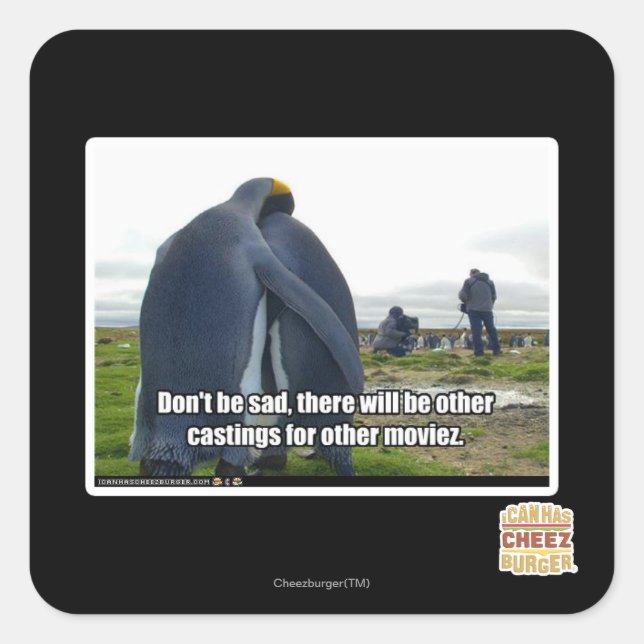 Sticker Carré Ne sois pas triste (Devant)