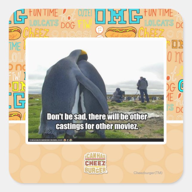 Sticker Carré Ne sois pas triste (Devant)