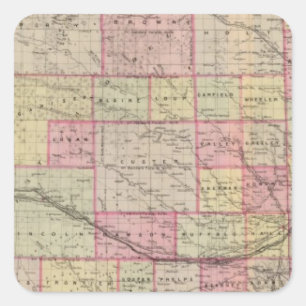 Sticker Carré Nebraska 3