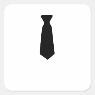 Sticker Carré Necktie noire