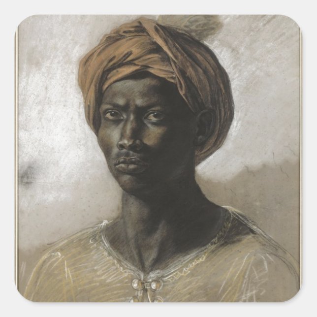 Sticker Carré Nègre au turban (Devant)