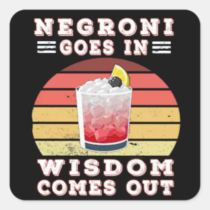 Sticker Carré Negroni va dans la sagesse sort