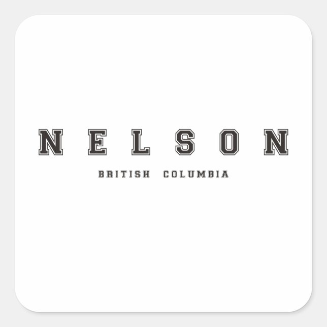 Sticker Carré Nelson Colombie-Britannique (Devant)