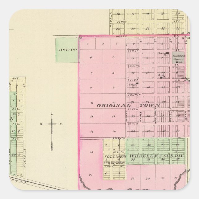 Sticker Carré Nelson et Hardy, Nebraska (Devant)