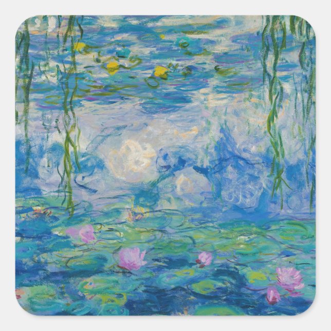 Sticker Carré Nénuphar, 1916-1919 par Claude Monet (Devant)