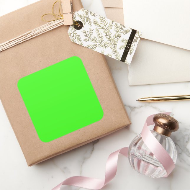 Sticker Carré Neon Green Large (Cadeaux)