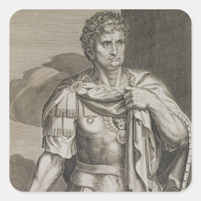 Sticker Carré Nero Claudius César Empereur de Rome 54-68 ans apr (Devant)