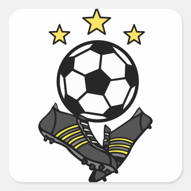 Sticker Carré Nettoyages de soccer (Devant)