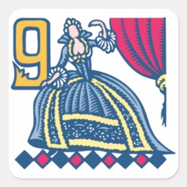 Sticker Carré Neuf Dames (Devant)