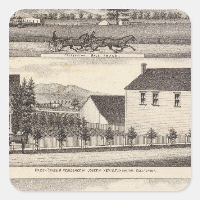 Sticker Carré Nevis, Résidences vertes, fermes (Devant)