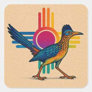Sticker Carré New Mexico Road Runner 