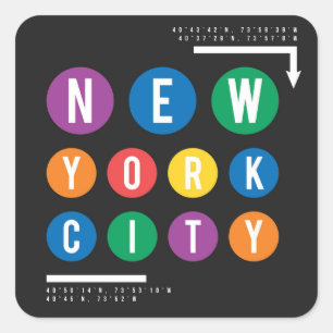 Sticker Carré New York