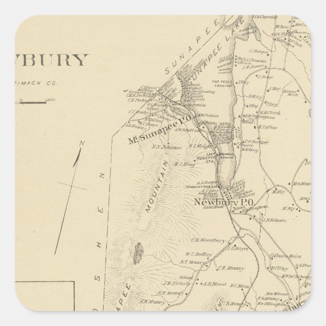 Sticker Carré Newbury (Devant)