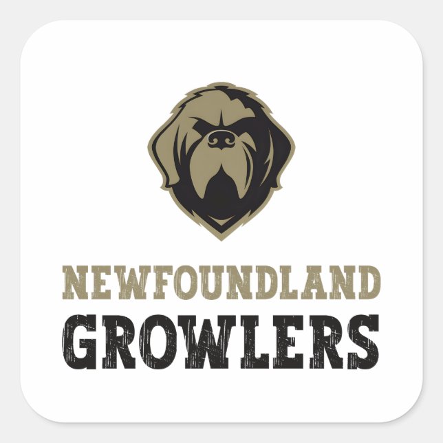 Sticker Carré Newfoundland Growlers - The Newfoundland Growler (Devant)